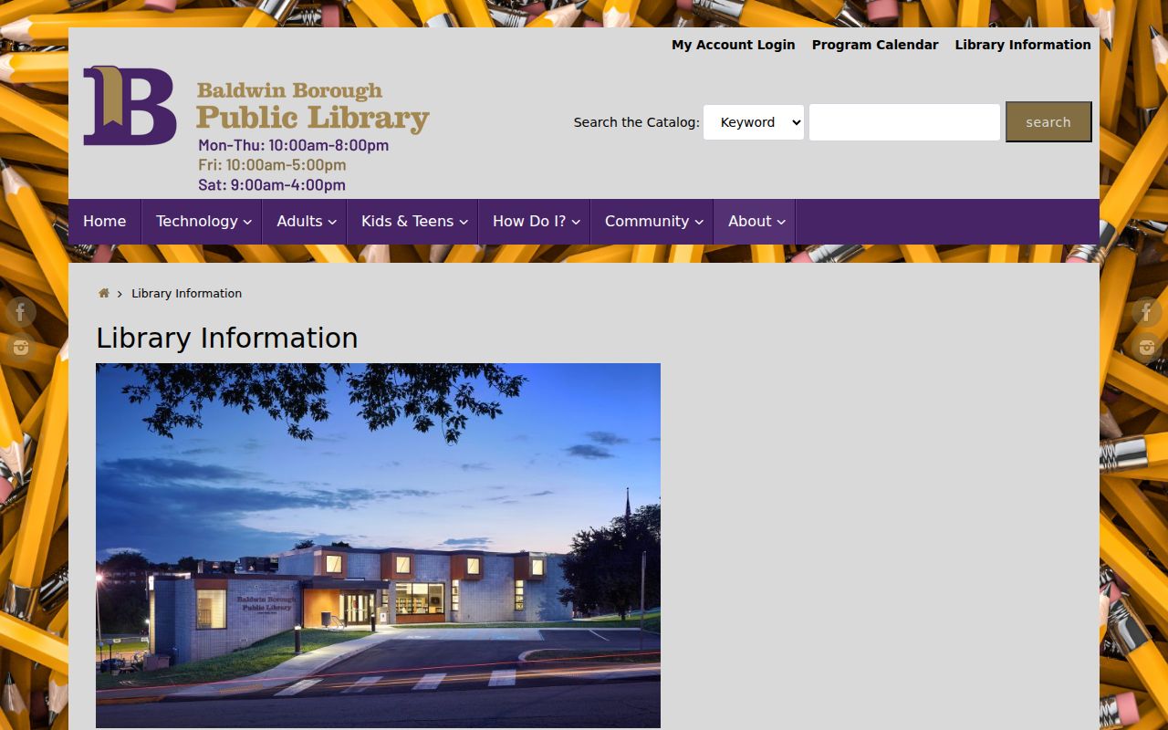 Baldwin city directory local library access information